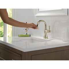 Cassidy Single Hole Pull Out Sprayer Bathroom Faucet, Single Handle Bathroom Sink Faucet in Polished Nickel | product photo