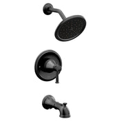 Belfield Tub and Shower Faucet Trim with Lever Handle and Posi-Temp in Matte Black