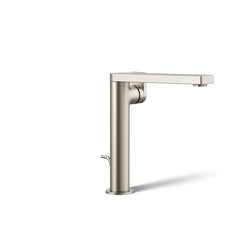 Kohler Composed Single Hole Bathroom Faucet with Drain Assembly in Vibrant Brushed Nickel | product photo