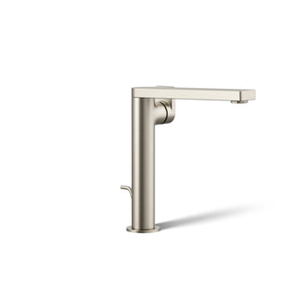 Composed Single Hole Bathroom Faucet with Drain Assembly in Vibrant Brushed Nickel