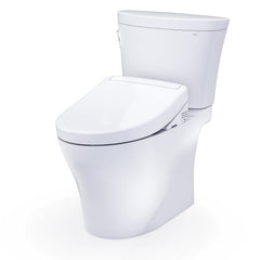 WASHLET®+ Aquia IV® Arc Two-Piece Elongated Dual Flush 1.28 and 0.9 GPF Toilet with S5 Bidet Seat, Cotton White - MW4483446CEMFGN#01 | product photo