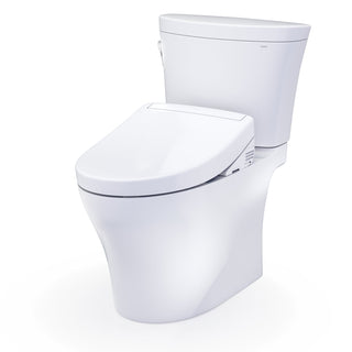 WASHLET®+ Aquia IV® Arc Two-Piece Elongated Dual Flush 1.28 and 0.9 GPF Toilet with S5 Bidet Seat, Cotton White - MW4483446CEMFGN#01