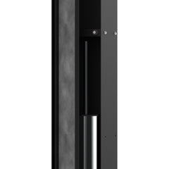 XtraStoris Rock Recessed Toilet Brush Holder with Shelf & Tileable Door in Matte Black | product photo