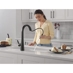 Touch2O Technology Kitchen Faucet with Touchless Technology in Matte Black / Champagne Bronze | product photo
