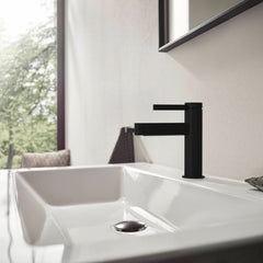 Finoris Single-Hole Faucet 110 with Pop-Up Drain, 1.2 GPM in Matte Black | product photo