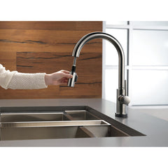 Trinsic Black Stainless Touch Kitchen Faucet with Pull Down Sprayer | product photo