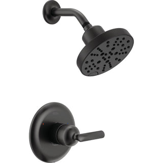Bonacci 14 Series H2Okinetic Shower Faucet Set, Matte Black Shower Head and Handle Set, Valve Trim Kit, Matte Black (Valve Not Included)