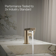 Kohler Composed Single-Handle Bathroom Faucet with Drain Assembly in Vibrant Brushed Bronze | product photo