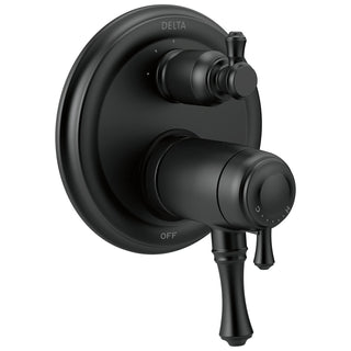 Cassidy Monitor 17T Series Pressure Balance Valve Trim with Double Handle in Matte Black