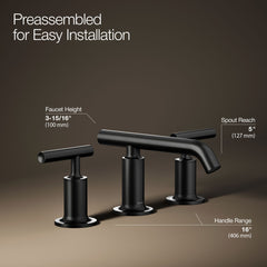 Kohler Purist Widespread Bathroom Faucet with Drain Assembly | product photo