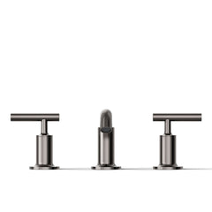 Purist Widespread Bathroom Faucet with Drain Assembly in Vibrant Titanium | product photo
