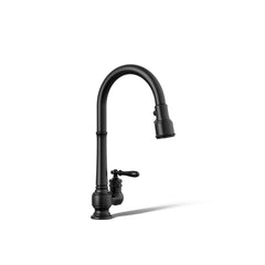 Artifacts Pull Down Bar Faucet in Matte Black | product photo