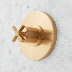 Vassor Pressure Balance Tub and Shower System Brushed Gold | product photo