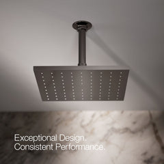 Contemporary 10" 2.5 GPM Rain Shower Head in Vibrant Titanium | product photo
