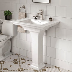 Town Square S Single-handle Bathroom Faucet with Drain Assembly in Polished Nickel | product photo