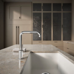 Kohler Purist Single-Hole Kitchen Sink Faucet with 8" Spout in Polished Chrome | product photo