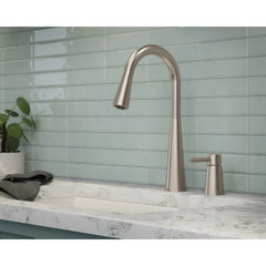 Sleek High Single Handle Kitchen Faucet in Spot Resist Stainless | product photo