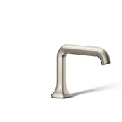Occasion Sink Spout with Straight Design Single Hole Bathroom Faucet with Drain Assembly in Vibrant Brushed Nickel