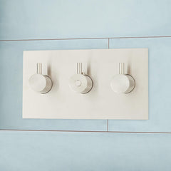 Tosca Complete Thermostatic Shower System with Rough-in Valve in Brushed Nickel | product photo