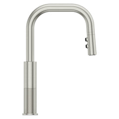Pull Down Single Handle Kitchen Faucet in Stainless Steel | product photo