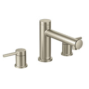 Align Double Handle Deck Mounted Roman Tub Faucet Trim in Brushed Nickel