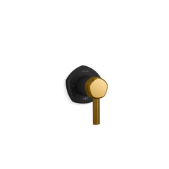 Occasion Volume Control Valve Trim with Lever Handle in Matte Black/Brass | product photo