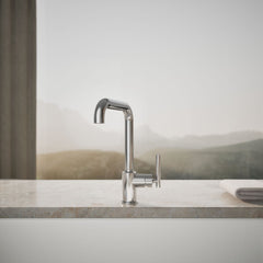 Kohler Purist Single-Hole Kitchen Sink Faucet with 8" Spout in Polished Chrome | product photo