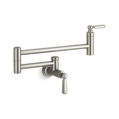 Kohler Edalyn by Studio McGee Wall-Mount Pot Filler in Vibrant Stainless | product photo