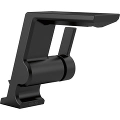 Pivotal Single Hole Bathroom Faucet with Drain Assembly in Matte Black | product photo