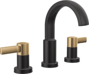 Albion / Bathroom Faucet 3 Hole in Matte Black/Champagne Bronze