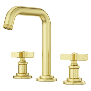 Winter Park 2-Handle 8 in Widespread Bathroom Faucet in Brushed Gold
