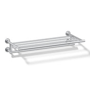 Purist 24" Hotelier Metal Wall-Mount Bathroom Shelf, Towel Holder in Polished Chrome