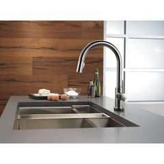 Trinsic Black Stainless Touch Kitchen Faucet with Pull Down Sprayer | product photo