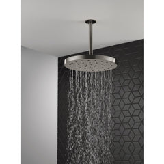 Rain Fixed Shower Head with H2Okinetic Technology, 2.5 GPM in Black Stainless | product photo