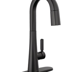 Monrovia Bar Faucet with Pull Down Sprayer in Matte Black | product photo