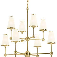 Parohn Eight-Light Chandelier in Polished Brass | product photo