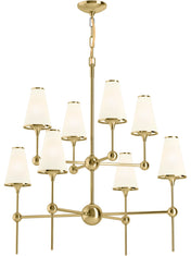 Parohn Eight-Light Chandelier in Polished Brass