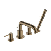Tecturis S 4-Hole Roman Tub Set Trim with 1.75 Handshower in Brushed Bronze