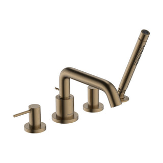 Tecturis S 4-Hole Roman Tub Set Trim with 1.75 Handshower in Brushed Bronze