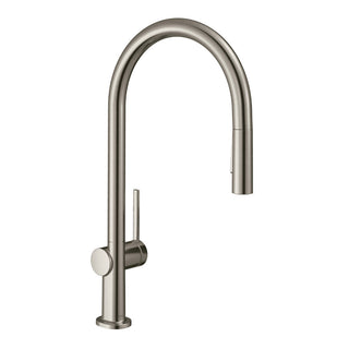 Talis N HighArc Kitchen Faucet, O-Style 2-Spray Pull-Down, 1.75 GPM in Steel Optic