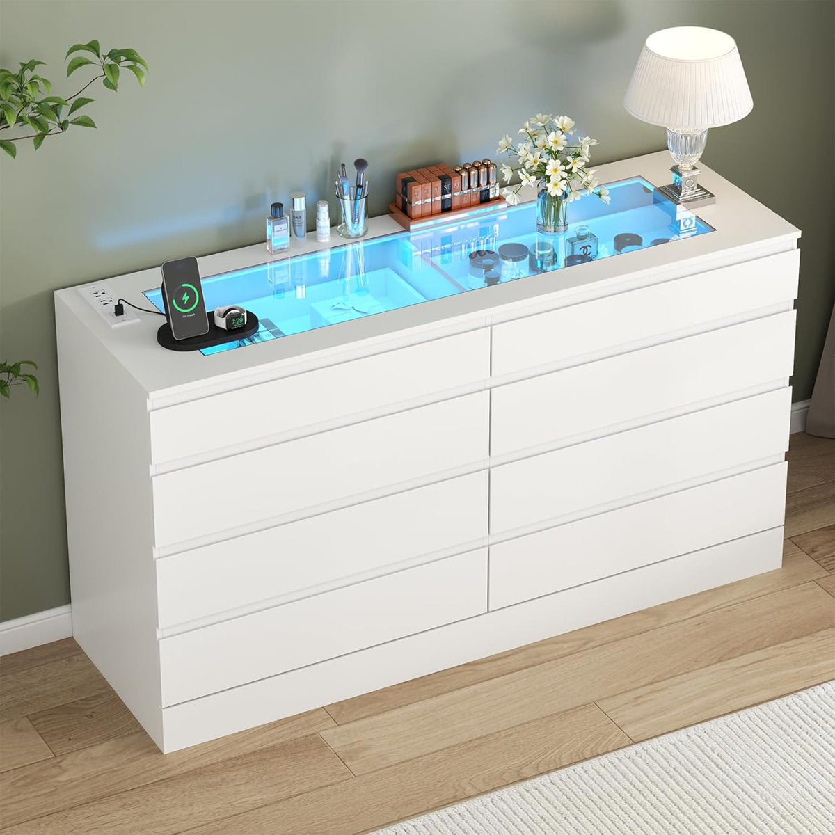 8-Drawer Dresser, MDF, 47.24 Inch Wide