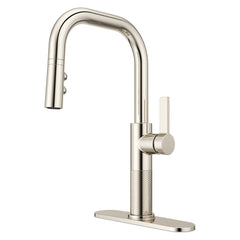 Pull Down Single Handle Kitchen Faucet in Polished Nickel | product photo
