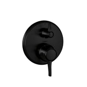 Ecostat C Thermostatic Volume Control and Diverter Faucet Trim with Lever Handle in Matte Black