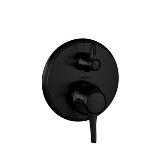 Ecostat C Thermostatic Volume Control and Diverter Faucet Trim with Lever Handle in Matte Black