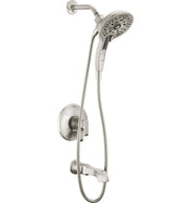 Tetra 17 Series Dual-Function Bathtub Faucet Trim, In2ition Shower Head with Handheld Spray Trim Kit in Stainless Steel