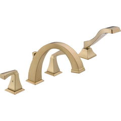 Dryden Double Handle Deck Mounted Roman Tub Faucet Trim in Brilliance Champagne Bronze | product photo