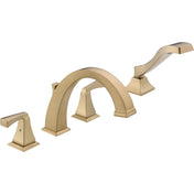 Dryden Double Handle Deck Mounted Roman Tub Faucet Trim in Brilliance Champagne Bronze