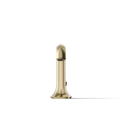 Kohler Occasion Widespread Bathroom Sink Faucet Spout with Straight Design with Drain Assembly in Vibrant French Gold | product photo