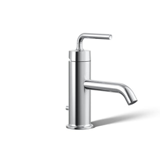 Purist Single Hole Bathroom Faucet with Drain Assembly in Polished Chrome