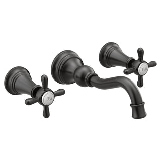 Weymouth Wall Mounted Bathroom Faucet in Matte Black